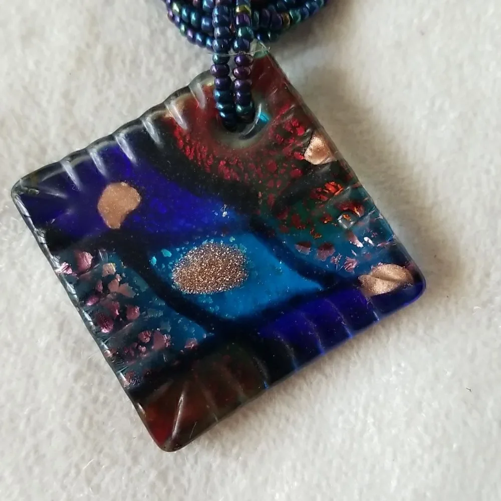❤ Blue Acrylic necklace